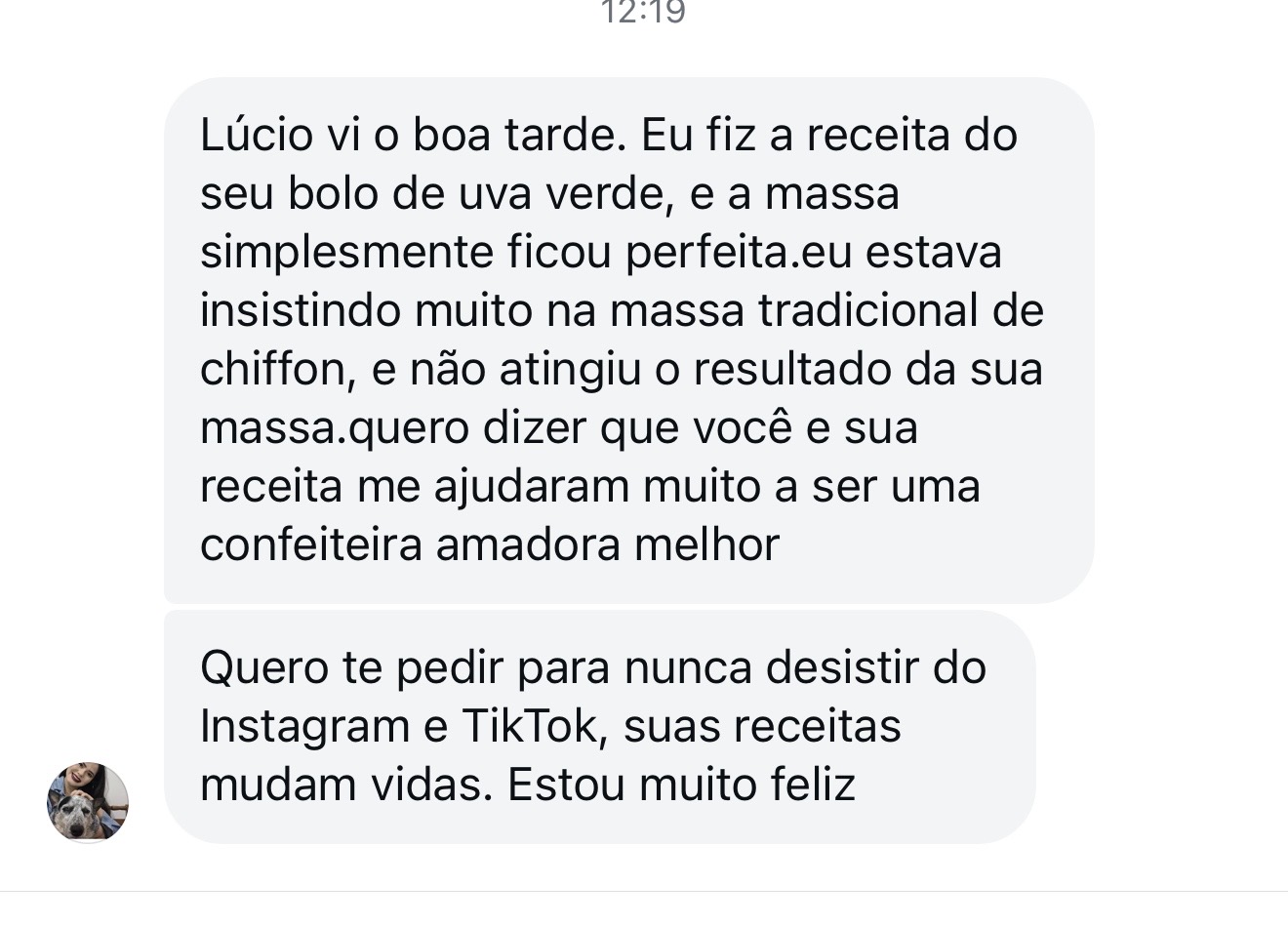 Feedback de aluna Fatias Espetaculares